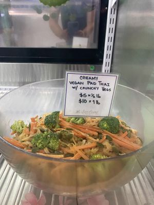 Vegan pad Thai salad  at Super Gourmet in Bocas Del Toro