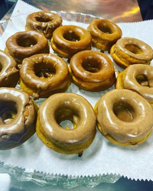 Organic Pumpkin Donuts at Good Vibes Juice & Smoothie in Lake Placid