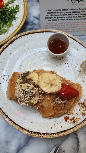 Pancake vegan and gluten free at Amélia Lisboa in Lisbon