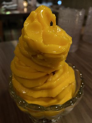 Mango sorbet  at Planta in Bethesda