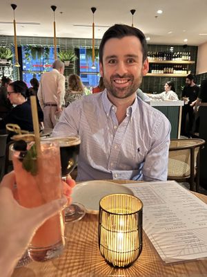 Kombucha mojito and charcoal whiskey sour   at Planta in Bethesda