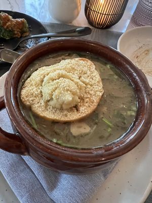 French onion soup   at Planta in Bethesda