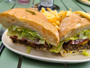 Planta burger at Planta in Bethesda