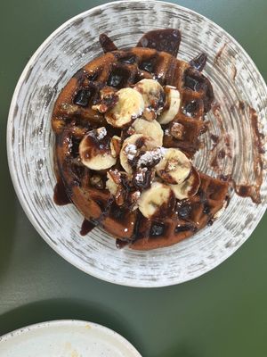 Banana waffle   at Planta in Bethesda
