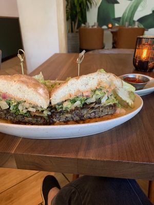 The burger  at Planta in Bethesda