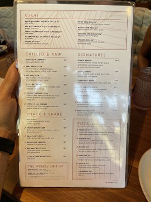 Menú  at Planta in Bethesda