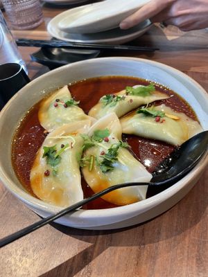 Edamame dumplings  at Planta in Bethesda