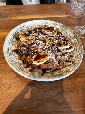 Banana waffles  at Planta in Bethesda