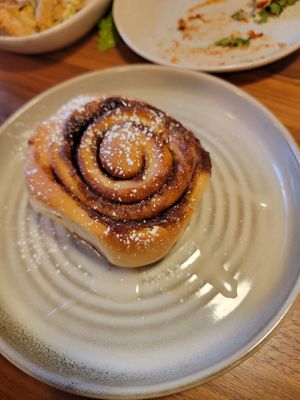Cinnamon bun at Planta in Bethesda