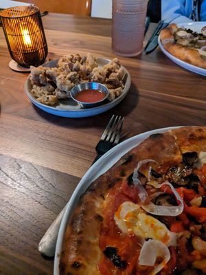 Chicken fried mushrooms at Planta in Bethesda
