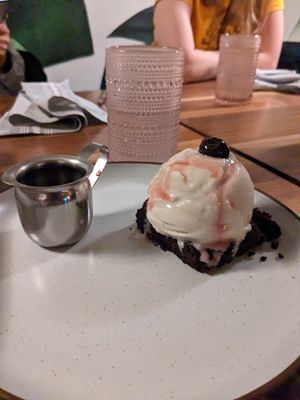 Brownie sundae at Planta in Bethesda