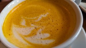 Tumeric latte -- good amount of tumeric at Planta in Bethesda