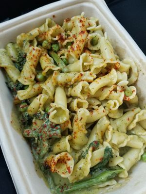 Second time ordering a month later... came out with a red powder on top? Was way too salty at Planta in Bethesda