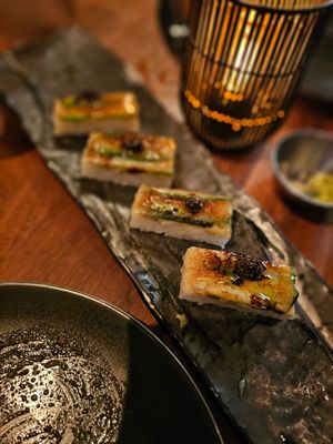 Torched and pressed roll at Planta in Bethesda