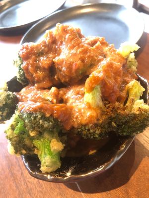 Bang Bang Brocolli, sweet chili peanut sauce-ohhhh how delicious! I could eat this daily! at Planta in Bethesda