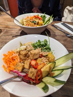 Cauliflower rice stir-fry with tofu TO DIE FOR😍 at Pho in Nottingham