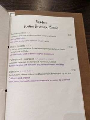 Tisch menu 3 at Tisch in Vienna