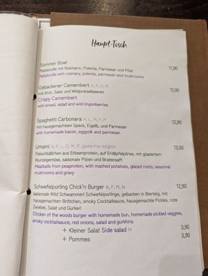 Tisch menu 5 at Tisch in Vienna