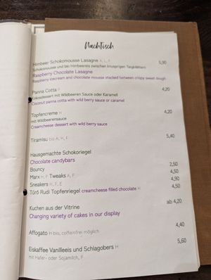 Tisch menu 6 at Tisch in Vienna