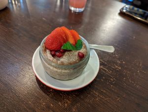 Date rice pudding at Tisch in Vienna