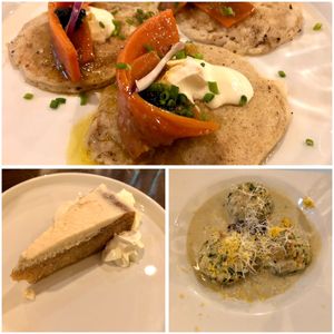 “Salmon” on blinis   at Tisch in Vienna