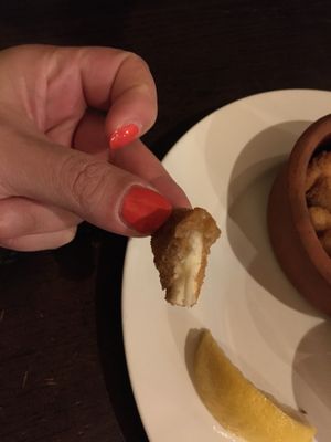 Chicken of the woods nugget  at Tisch in Vienna