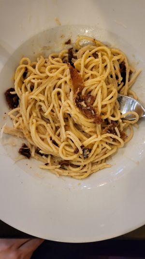 Spaghetti Carbonara at Tisch in Vienna