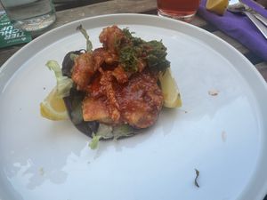 Chimichurri-Chicken of the woods  at Tisch in Vienna