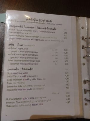 Cold drinks at Tisch in Vienna