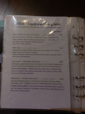 Sharing starters at Tisch in Vienna