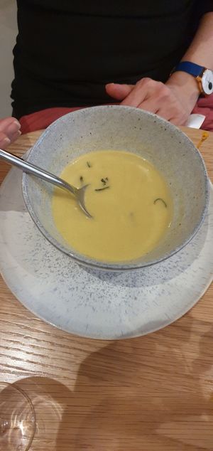 Thai coconut with citronella soup at Vroom in Geneva