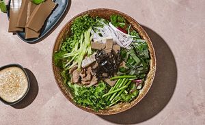 Acorn Jelly (Muk) at Salad Shop in Seoul