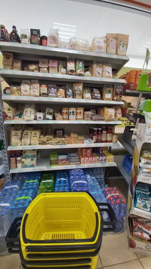 Organic products at The Farm Supermarket in Paphos