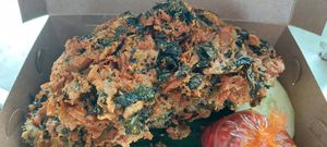 Mashroom with casava at Minang Vegan in Ubud