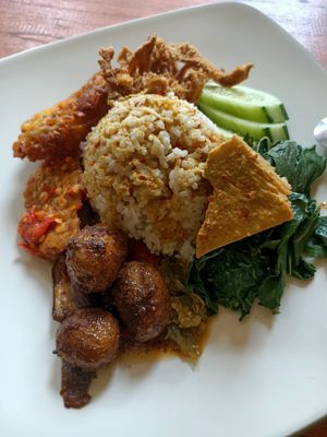 Nasi Padang at Minang Vegan in Ubud