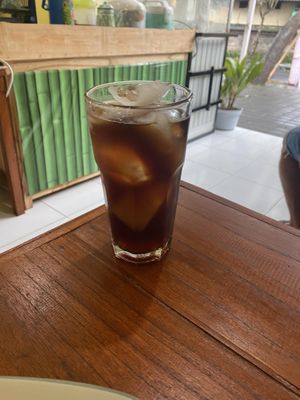 Iced tea no sugar   at Minang Vegan in Ubud