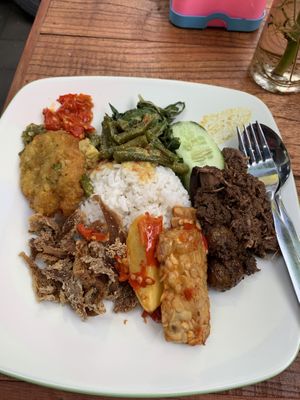 Nasi Padang  at Minang Vegan in Ubud