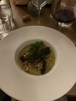 vegetable soup with grains  at ORA in Florence