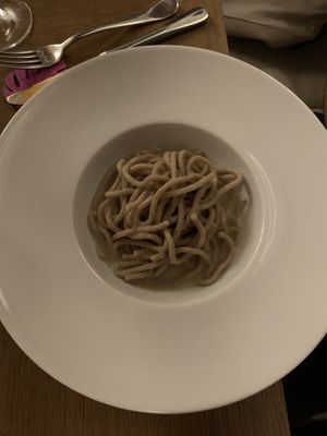 vegan cacio & pepe  at ORA in Florence