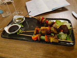 Seitan Roasts W sauces at ORA in Florence