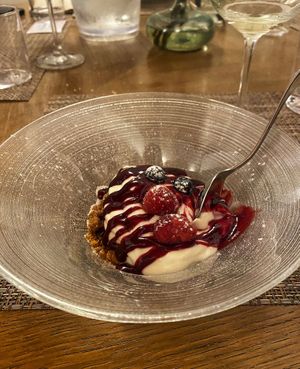 dessert: cheesecake at ORA in Florence