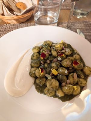 Homemade pesto at ORA in Florence