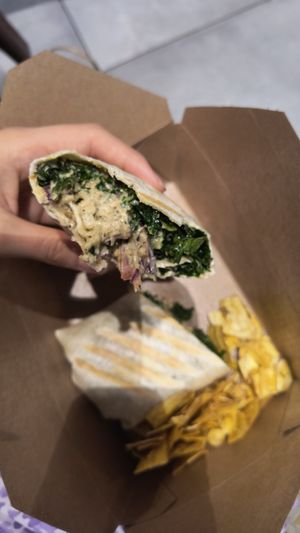 Toonah wrap is so good! at Earthy Picks in Orlando