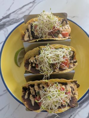 Vegan Black Bean Tacos at Earthy Picks in Orlando