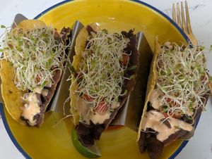 Vegan Black Bean Tacos at Earthy Picks in Orlando