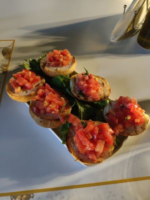 Bruschetta napoletana (ask to remove cheese) at Fourth Island in Ksamil