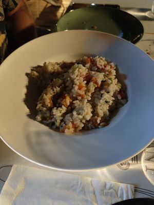 Vegetable rice at Fourth Island in Ksamil