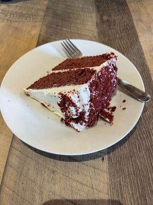 Vegan Red Velvet *Crumbly cake but good icing*   at Del Cielo Tamales in Tucson