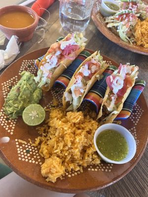 Vegan tacos dorados   at Del Cielo Tamales in Tucson