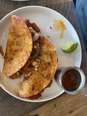 Quesabirria tacos  at Del Cielo Tamales in Tucson